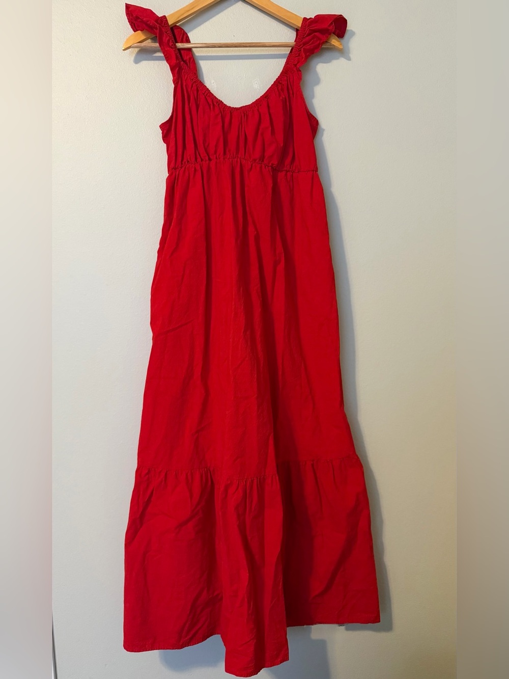 Universal Thread Red Ruffle-Sleeve Maxi Dress - Picture 3 of 6